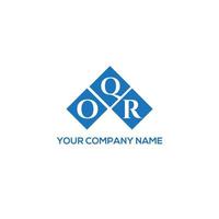 Oqr-Brief-Logo-Design auf weißem Hintergrund. oqr kreative Initialen schreiben Logo-Konzept. oqr Briefgestaltung. vektor