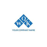 wqk-Brief-Logo-Design auf weißem Hintergrund. wqk kreative Initialen schreiben Logo-Konzept. wqk Briefgestaltung. vektor