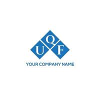 uqf-Buchstaben-Logo-Design auf weißem Hintergrund. uqf kreative Initialen schreiben Logo-Konzept. uqf Briefgestaltung. vektor