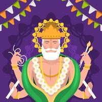 vishwakarma puja festlichkeit vektor