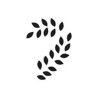 Logo-Design für Landwirtschaftsweizen vektor
