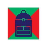 bagpack logotyp design vektor