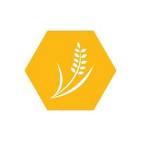 Logo-Design für Landwirtschaftsweizen vektor