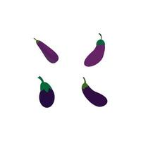 aubergine logotyp vektor