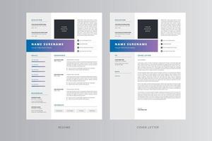 professionell CV och mall för personligt brev. pro vektor