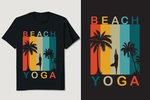 Strand-Yoga-T-Shirt-Design vektor