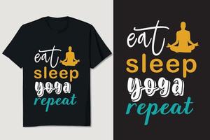 Essen Sie Schlaf-Yoga-T-Shirt-Design vektor