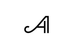 första bokstaven en stilig logotyp design vektor mall