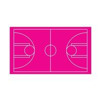 eps10 rosa vektor basketplan ikon i enkel platt trendig modern stil isolerad på vit bakgrund