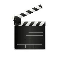 Klappfilm. Filmklöppel-Symbol vektor