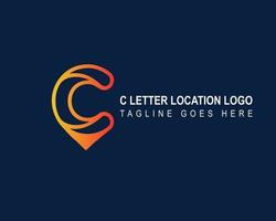 c-Location-Logo-Design-Vorlage, Location-Logo, Monogramm und elegante Logo-Design-Vorlage vektor