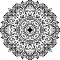 luxuriöser dekorativer geometrischer Mandala-Vektor kostenlos für Mehndi, Ornament, Tätowierung, Kunst, Islam, Blume, Blumen, Zeichnung vektor