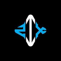Zix letter logotyp kreativ design med vektorgrafik vektor