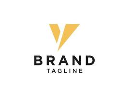 einfaches anfangsbuchstabe y-logo. gelbe geometrische Form Pfeil Origami-Stil isoliert auf weißem Hintergrund. verwendbar für Geschäfts- und Markenlogos. flaches Vektor-Logo-Design-Vorlagenelement. vektor
