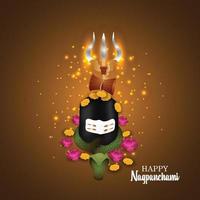 fröhliches nagpanchami indisches festivaldesign vektor