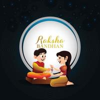 Banner-Design der glücklichen Raksha-Bandhan-Feier-Illustration vektor