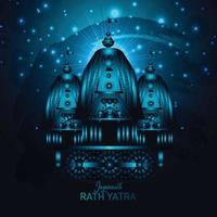 rath yatra feierdesign mit vektorillustration von lord jagannath balabhadra und subhadra vektor