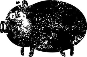 nödställd symbol fet gris vektor