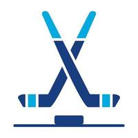 Eishockey-Glyphe zweifarbiges Symbol vektor