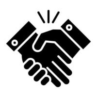 Handshake-Glyphe-Symbol vektor