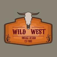 Illustrationsvektor des wilden Westerns, Cowboy-Symbol, perfekt für Hintergrund usw. vektor