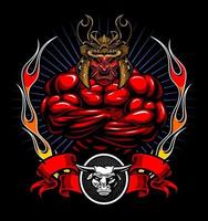 Samurai-Bodybuilding-Vektor vektor