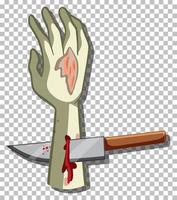 Zombie-Hand im Cartoon-Stil vektor