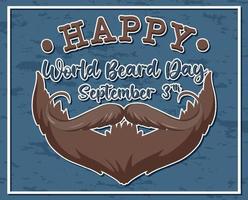 World beard day 3 september affischmall vektor