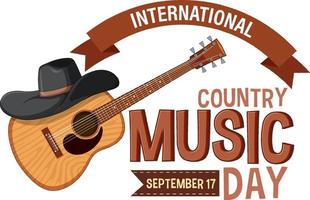 Banner zum internationalen Tag der Country-Musik vektor