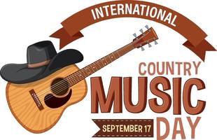 internationella countrymusikdagen banner vektor