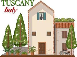 toscana Italien landmärke logotyp banner vektor