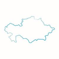 Illustrierte Karte von Kasachstan vektor