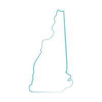 illustrerad New Hampshire karta vektor