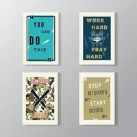 Motivation, positive Inspiration und Zitatplakatdesign-Vektorillustration vektor