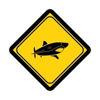 varning haj område tecken och symbol grafisk design vektor illustration