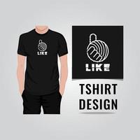 Handdaumen hoch, wie T-Shirt-Design-Vektorillustration vektor