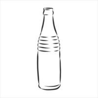 Vektorskizze für Glasflaschen vektor