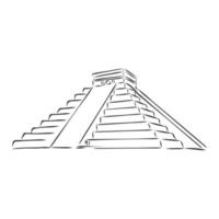 mexikanische Pyramidenvektorskizze vektor