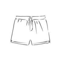 shorts vektor skiss