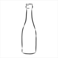 Vektorskizze für Glasflaschen vektor