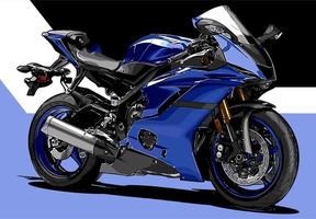 cool blå sportcykel vektor