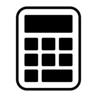 Taschenrechner Finanzen im Zusammenhang mit Vektor Liniensymbol. editierbarer Strich Pixel perfekt.