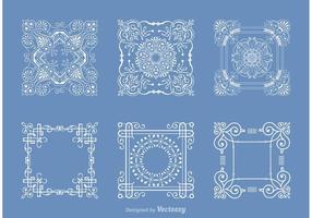 Free square doily vector pack