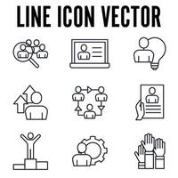 affärsmän som ikon symbol mall för grafisk och webbdesign samling logotyp vektorillustration vektor
