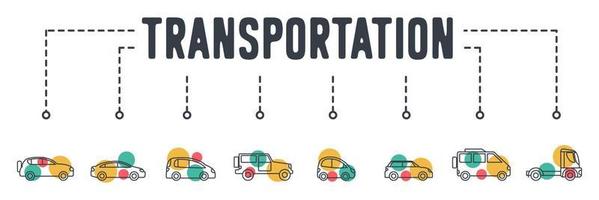 Auto Transport Banner Web Symbol Vektor Illustration Konzept.