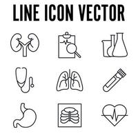 medicin och hälsa som ikon symbol mall för grafisk och webbdesign samling logotyp vektorillustration vektor