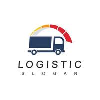 Logistik-Logo-Vorlage, Symbol für Expeditions- und Transportunternehmen vektor