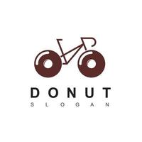 Biker-Donut-Logo-Design-Vorlage vektor