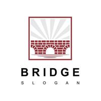 Brick Bridge-Logo, klassische Gebäudedesign-Vorlage vektor