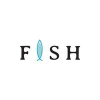 fisk logotyp formgivningsmall, skaldjur restaurang logotyp, fiskodling ikon vektor